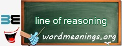 WordMeaning blackboard for line of reasoning